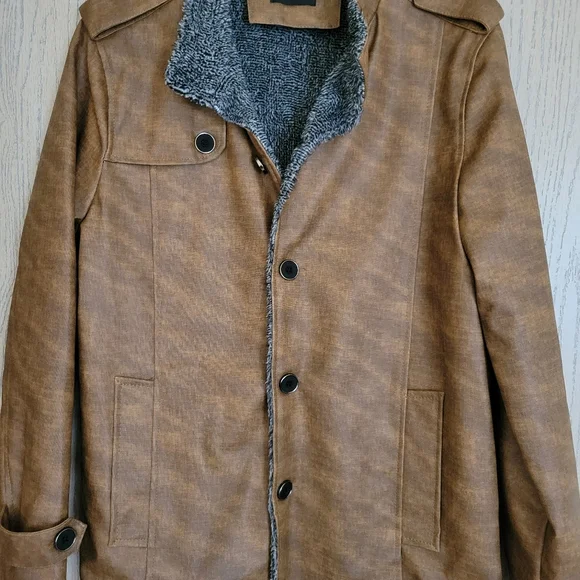 MENS NWOT KP FASHION MAN Faux leather Jacket - Picture 2 of 13